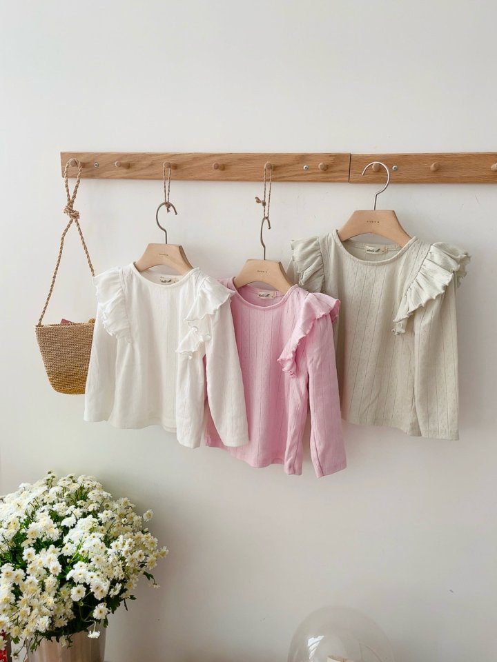 Studio M - Korean Children Fashion - #littlefashionista - Lily Jacquard Frill Tee - 11