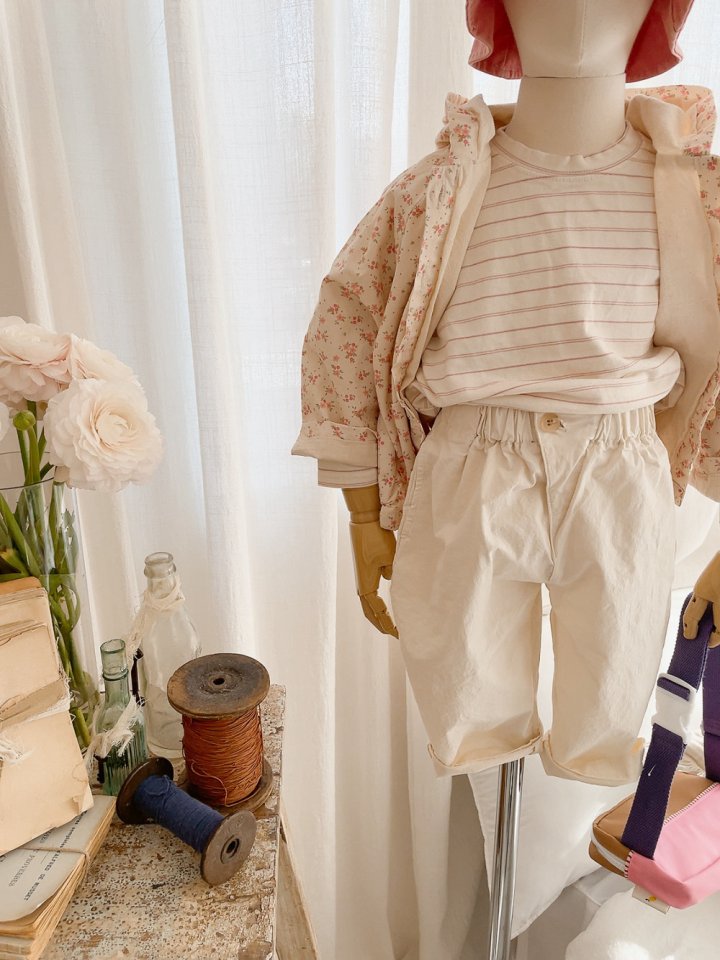 Studio M - Korean Children Fashion - #littlefashionista - One-Button Cotton Span Pants - 3