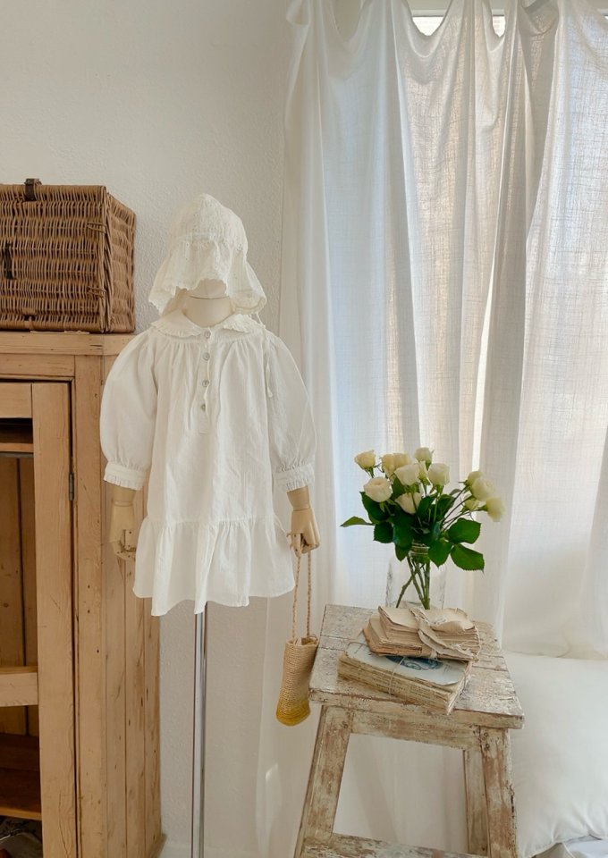 Studio M - Korean Children Fashion - #littlefashionista - Rose Flat Frill One-piece - 2
