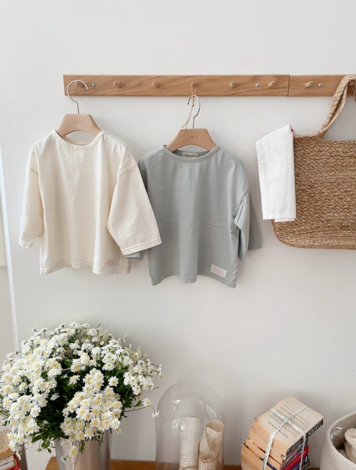 Studio M - Korean Children Fashion - #magicofchildhood - Urban Boxy Plain Tee - 6