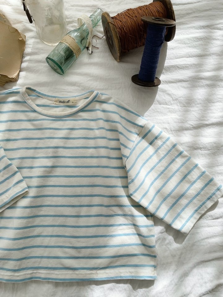 Studio M - Korean Children Fashion - #magicofchildhood - Urban Stripe Boxy Tee - 5