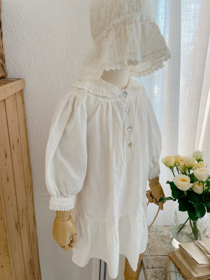 Studio M - Korean Children Fashion - #magicofchildhood - Rose Flat Frill One-piece - 4