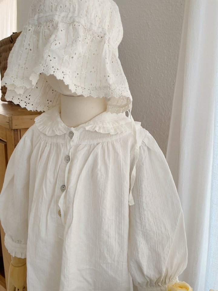 Studio M - Korean Children Fashion - #prettylittlegirls - Rose Flat Frill One-piece - 5
