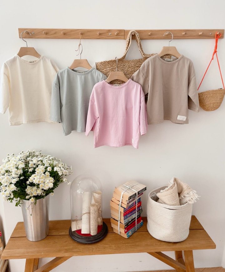 Studio M - Korean Children Fashion - #prettylittlegirls - Urban Boxy Plain Tee - 8