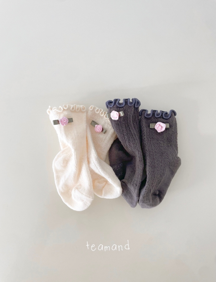 Teamand - Korean Children Fashion - #childofig - Small Flower Socks Set