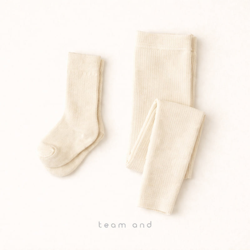 Teamand - Korean Children Fashion - #childofig - Cookie Leggings Socks Set - 5