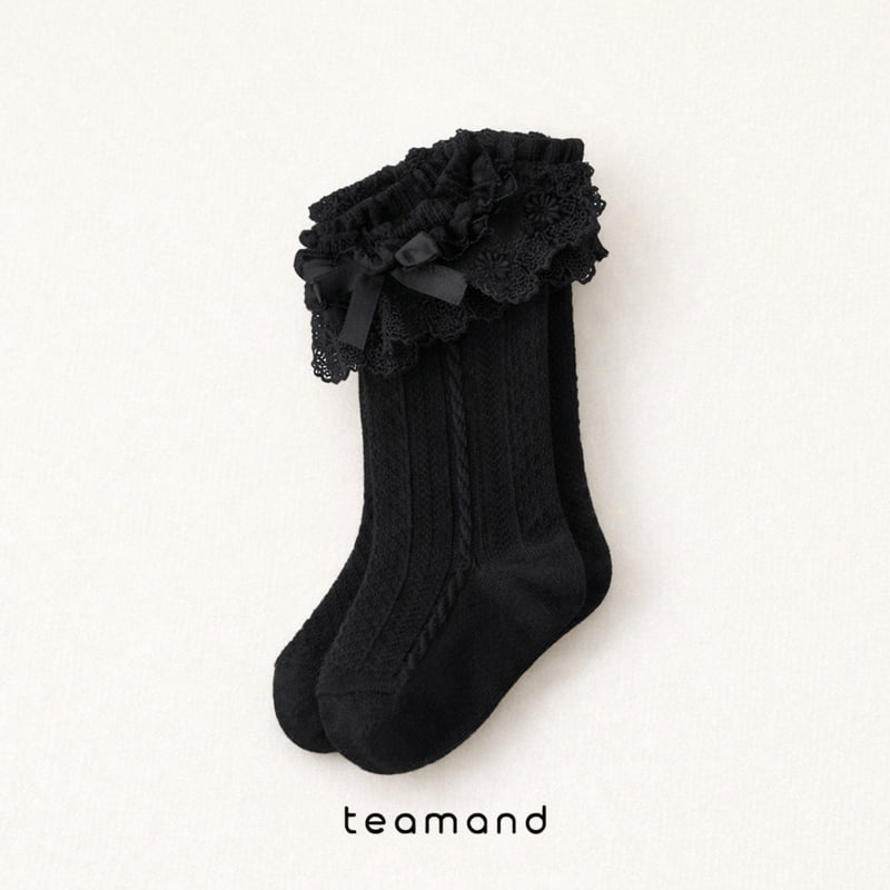 Teamand - Korean Children Fashion - #childofig - Double Lace Knee Socks - 3