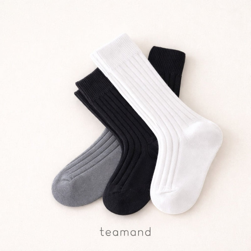 Teamand - Korean Children Fashion - #childofig - Essential Knee Socks Set - 2