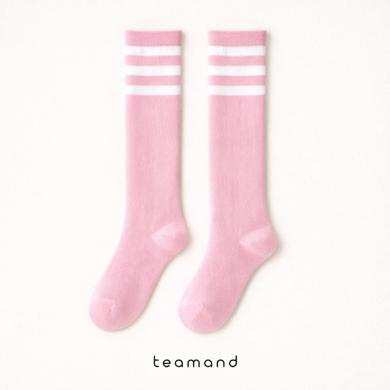 Teamand - Korean Children Fashion - #designkidswear - Triple Stripe Knee Socks - 7