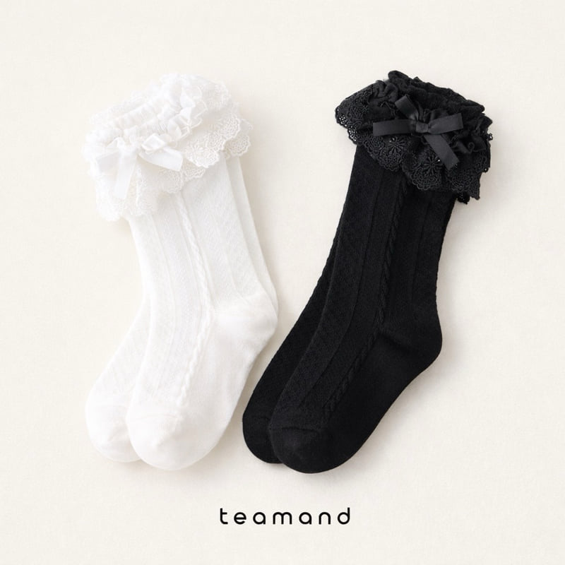 Teamand - Korean Children Fashion - #designkidswear - Double Lace Knee Socks - 5