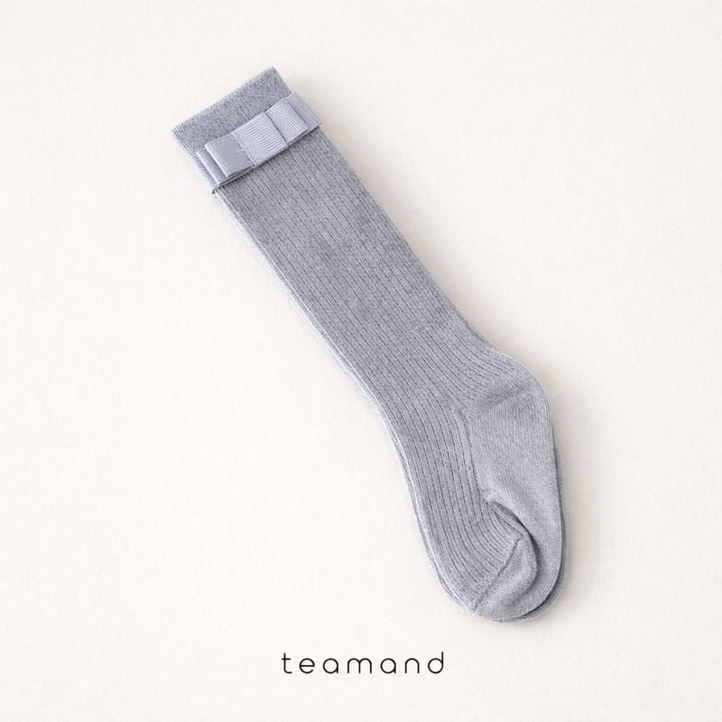 Teamand - Korean Children Fashion - #designkidswear - Ribbon Rib Knee Socks - 2