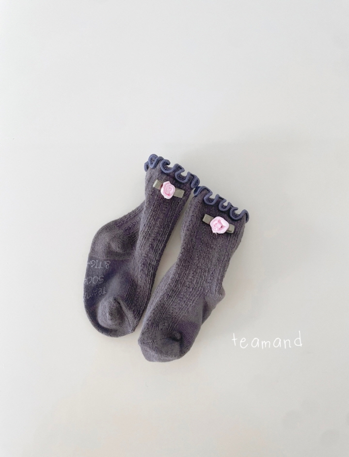 Teamand - Korean Children Fashion - #discoveringself - Small Flower Socks Set - 5