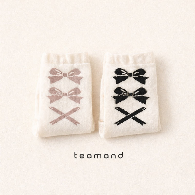 Teamand - Korean Children Fashion - #discoveringself - Ballet Ribbon Knee Socks Set - 3