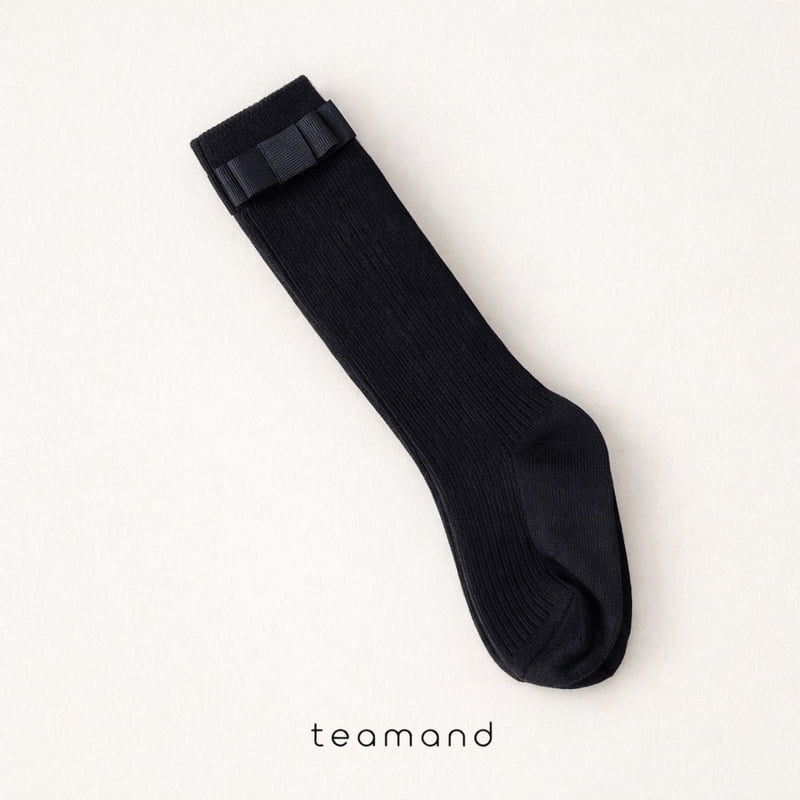 Teamand - Korean Children Fashion - #discoveringself - Ribbon Rib Knee Socks - 4