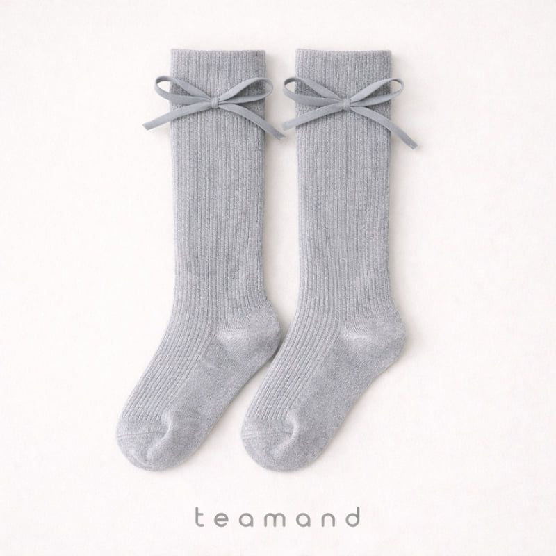 Teamand - Korean Children Fashion - #fashionkids - Bonbon Ribbon Knee Socks - 2