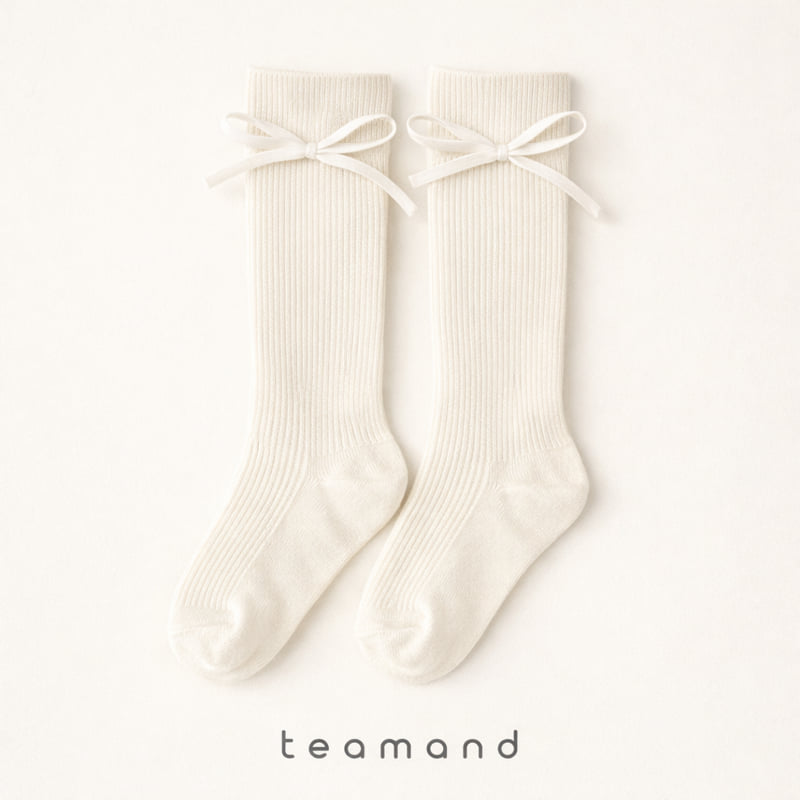 Teamand - Korean Children Fashion - #kidsshorts - Bonbon Ribbon Knee Socks - 3