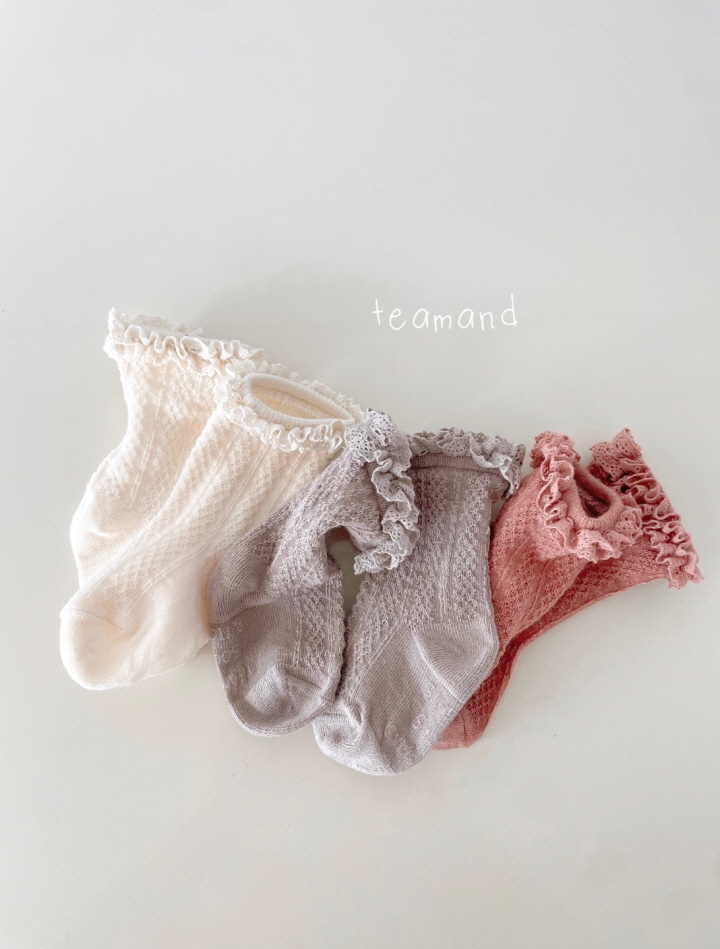 Teamand - Korean Children Fashion - #kidzfashiontrend - French Lace Socks Set