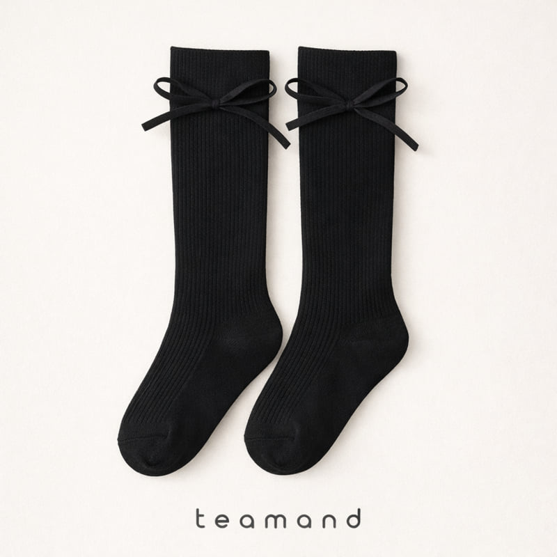 Teamand - Korean Children Fashion - #kidzfashiontrend - Bonbon Ribbon Knee Socks - 5