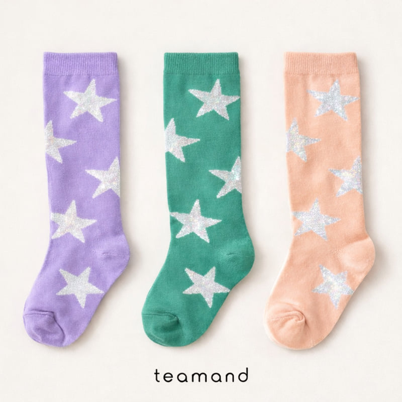 Teamand - Korean Children Fashion - #kidzfashiontrend - Star Knee Socks Set