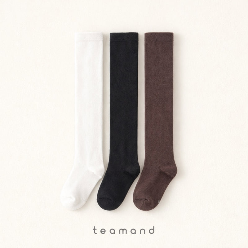 Teamand - Korean Children Fashion - #littlefashionista - Plain Knee Socks Set - 5