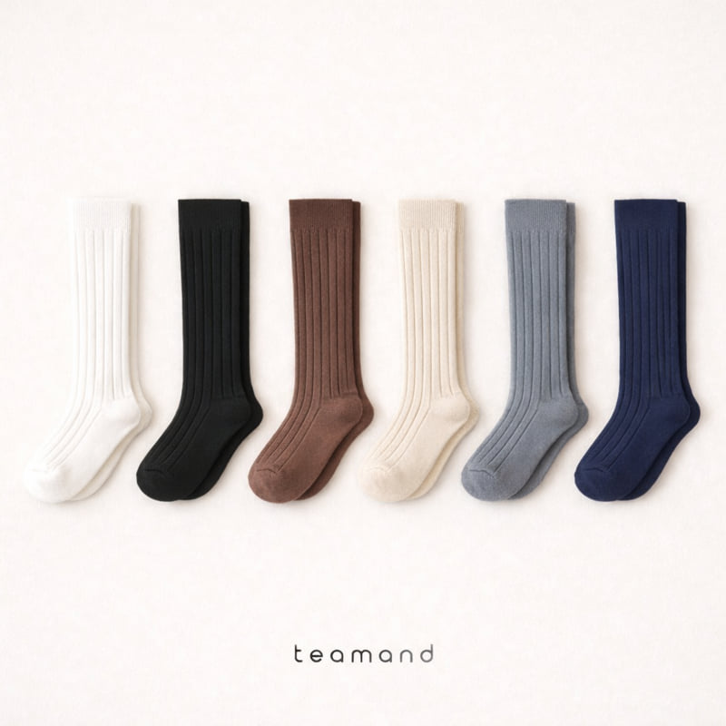 Teamand - Korean Children Fashion - #magicofchildhood - Ribbed Knee Socks
