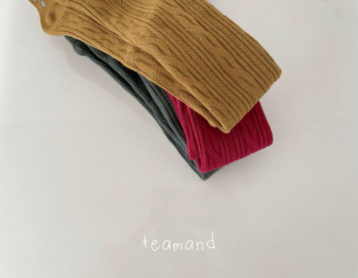 Teamand - Korean Children Fashion - #minifashionista - Cable Knit Tights