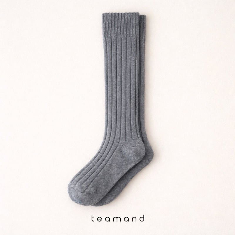 Teamand - Korean Children Fashion - #minifashionista - Ribbed Knee Socks - 2