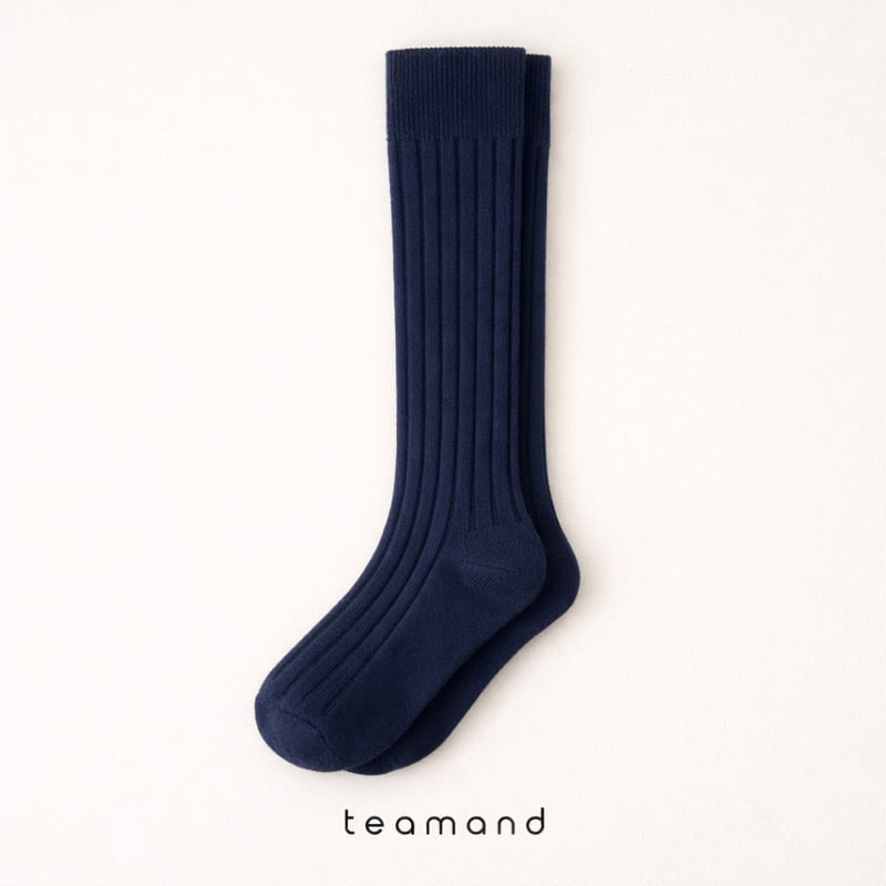 Teamand - Korean Children Fashion - #prettylittlegirls - Ribbed Knee Socks - 3