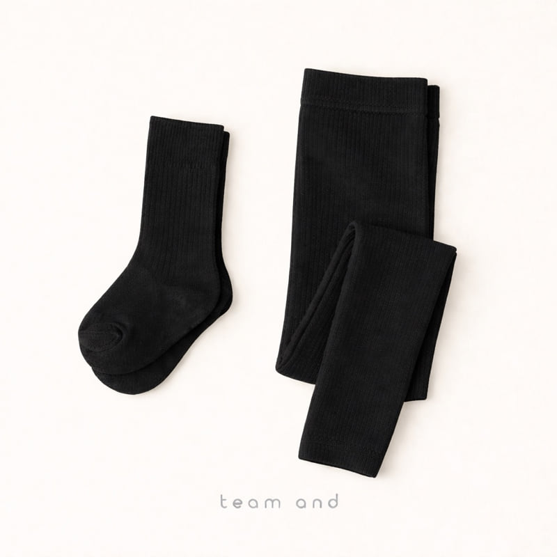Teamand - Korean Children Fashion - #todddlerfashion - Cookie Leggings Socks Set - 2