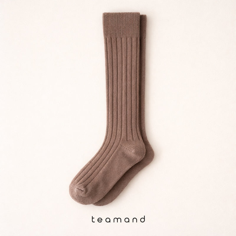 Teamand - Korean Children Fashion - #toddlerclothing - Ribbed Knee Socks - 5