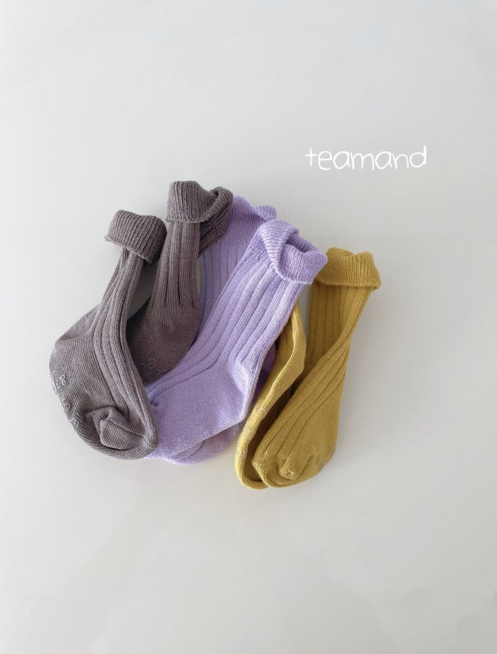 Teamand - Korean Women Fashion - #momslook - Ribbed Socks Mocha Set (with Mom) - 8