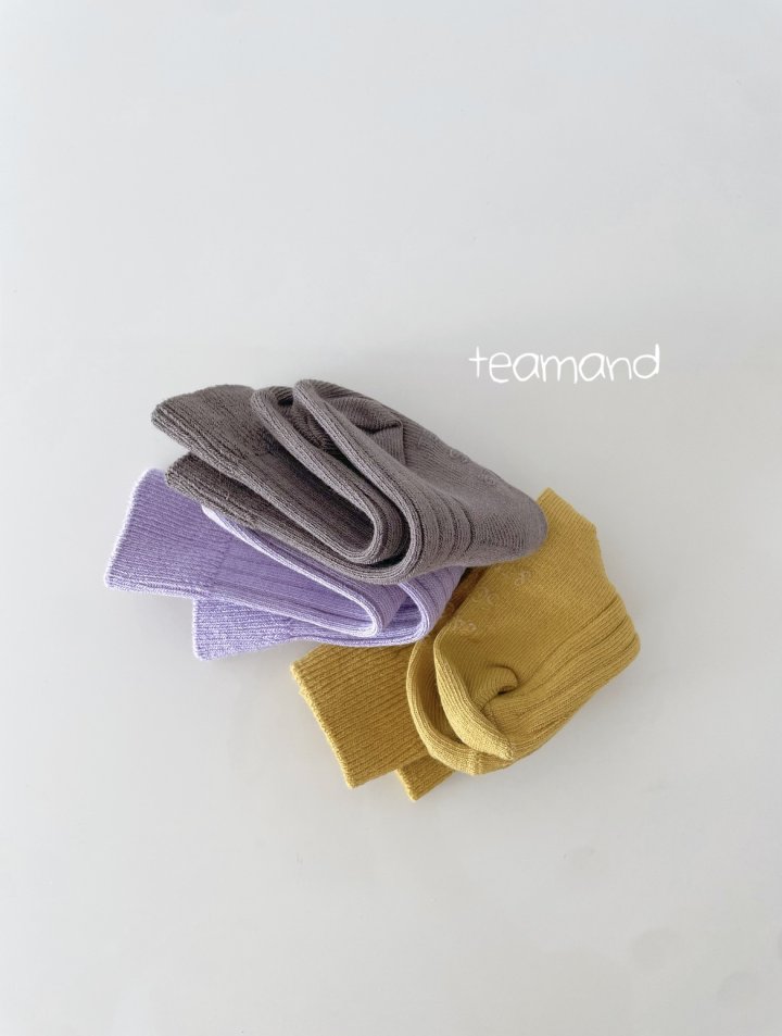 Teamand - Korean Women Fashion - #restrostyle - Ribbed Socks Mocha Set (with Mom)