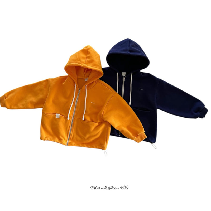 Thanksto TT - Korean Children Fashion - #Kfashion4kids - Blossom Hood Zip-Up