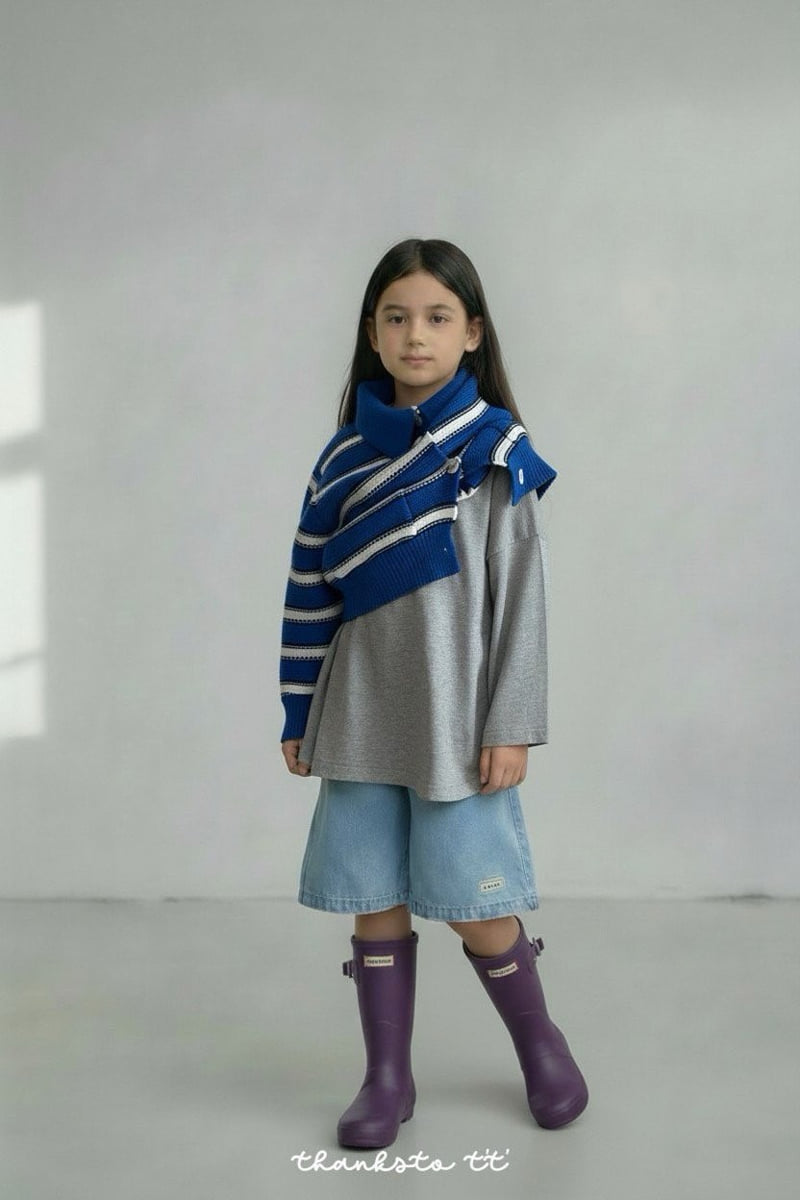Thanksto TT - Korean Children Fashion - #kidzfashiontrend - Oversized Tee - 4