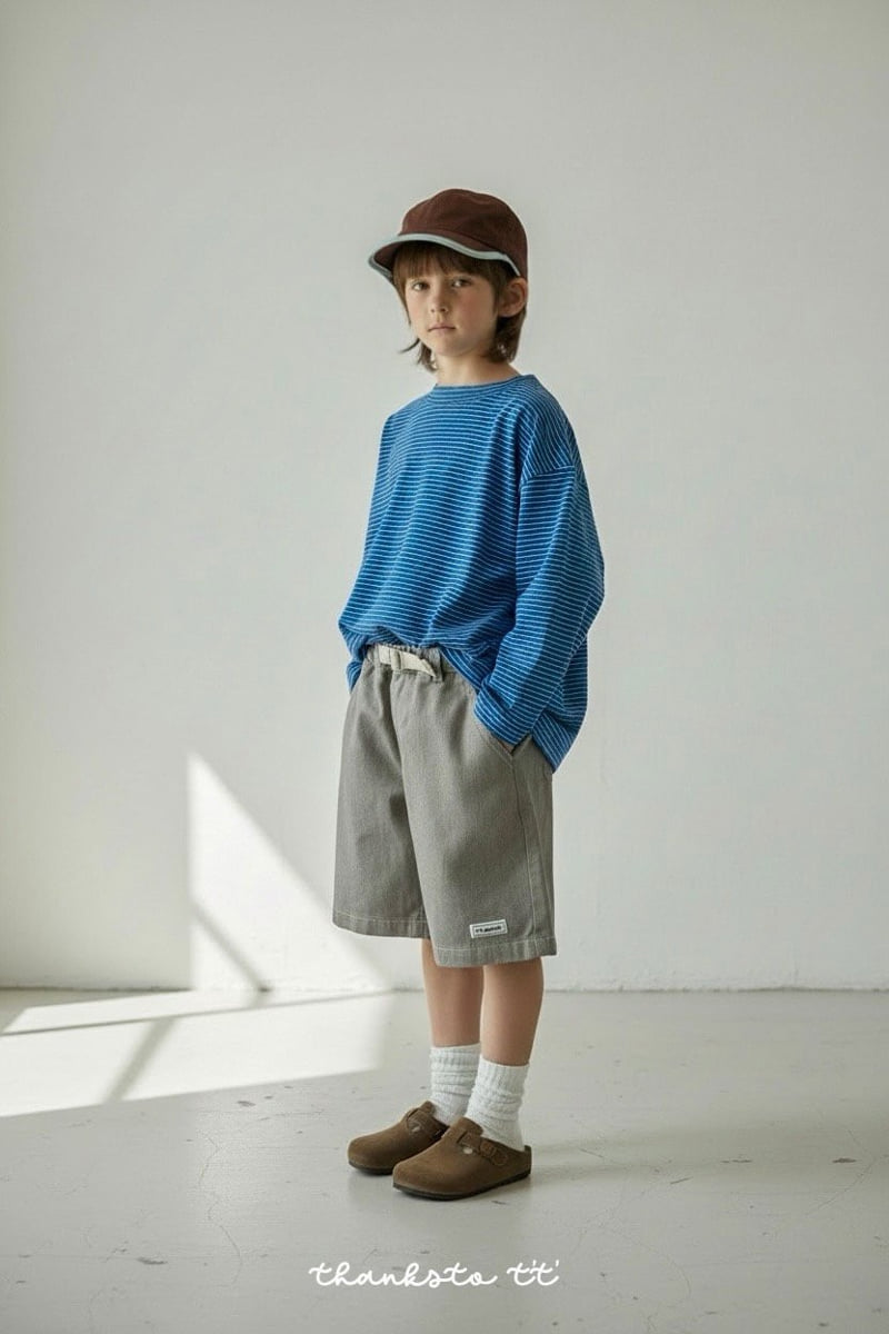 Thanksto TT - Korean Children Fashion - #childofig - Belt Pigment Pants - 11