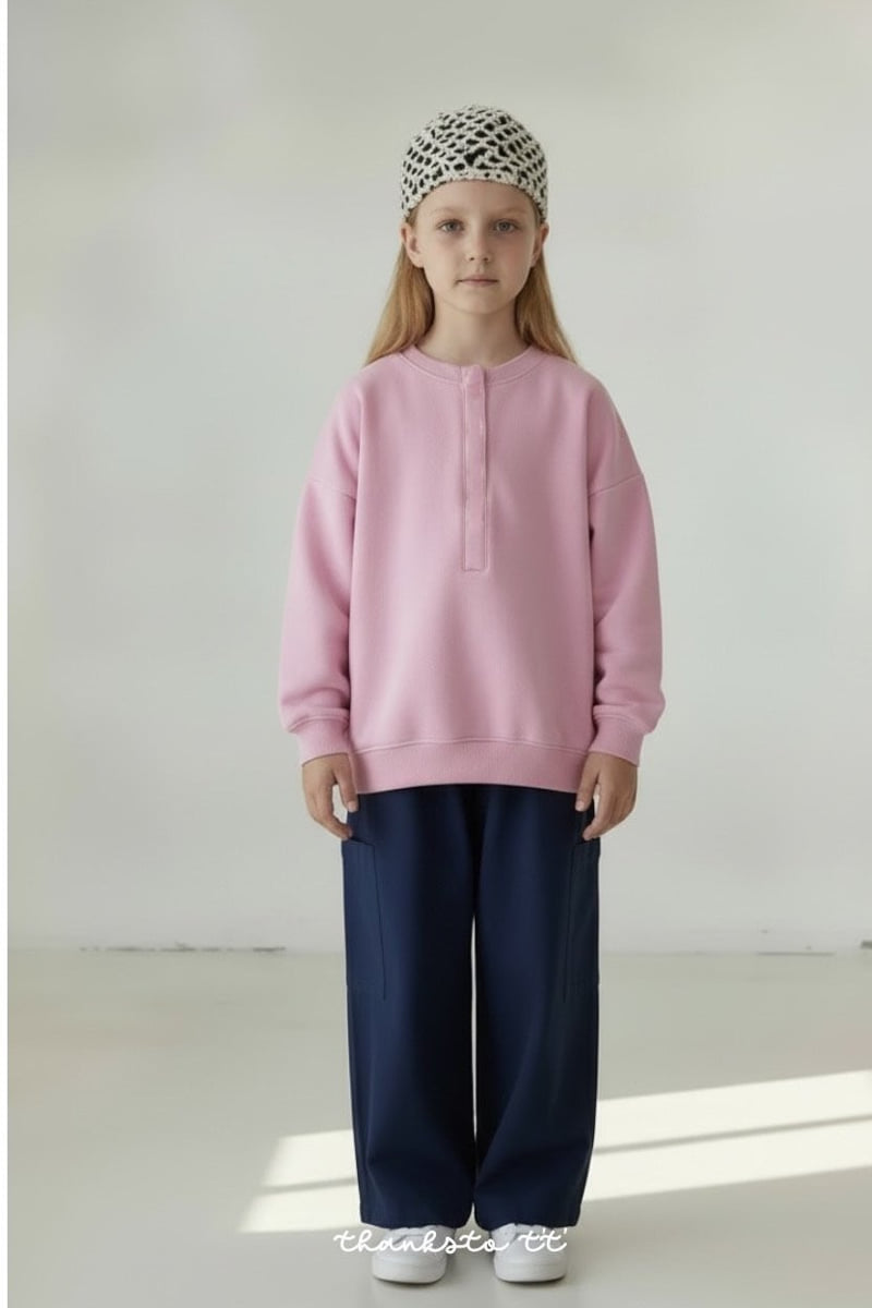 Thanksto TT - Korean Children Fashion - #designkidswear - Snap Button Sweatshirt - 8