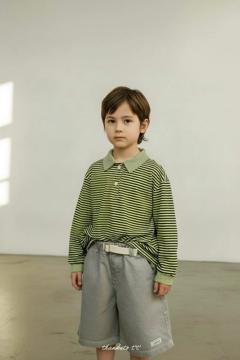 Thanksto TT - Korean Children Fashion - #designkidswear - Sand Collar Tee - 6