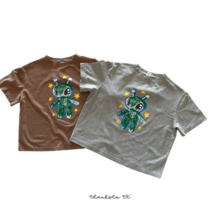 Thanksto TT - Korean Children Fashion - #designkidswear - Star Tee