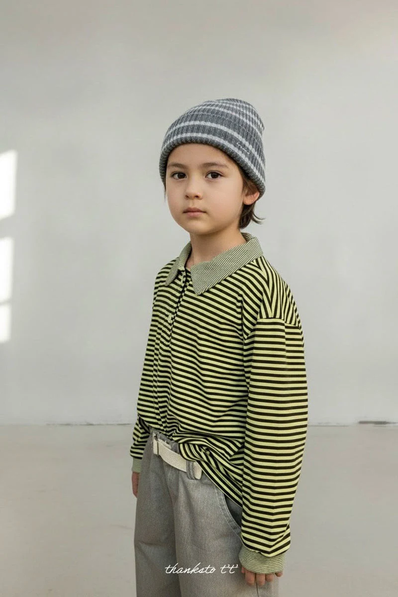 Thanksto TT - Korean Children Fashion - #discoveringself - Sand Collar Tee - 7