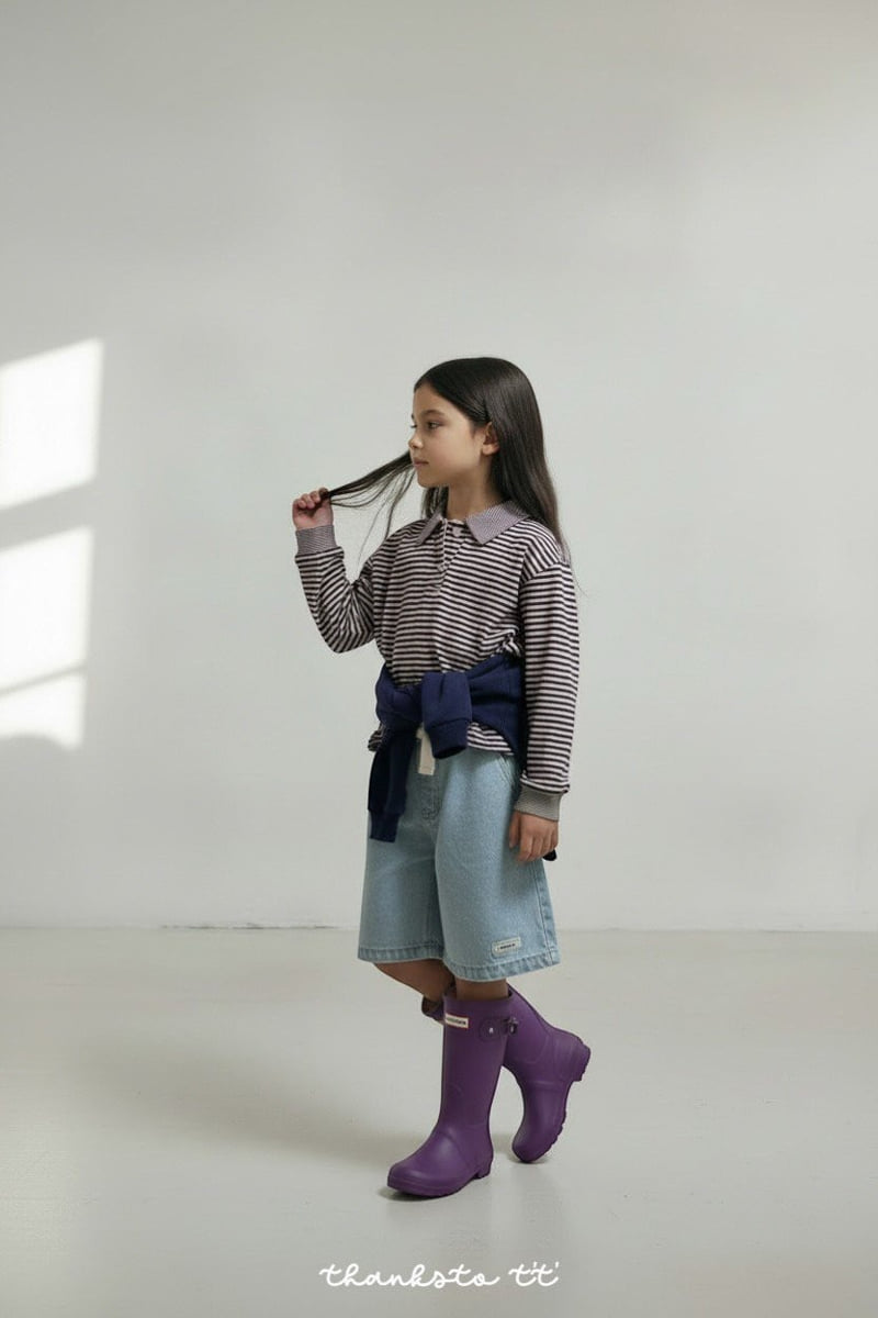 Thanksto TT - Korean Children Fashion - #kidsstore - Sand Collar Tee - 10