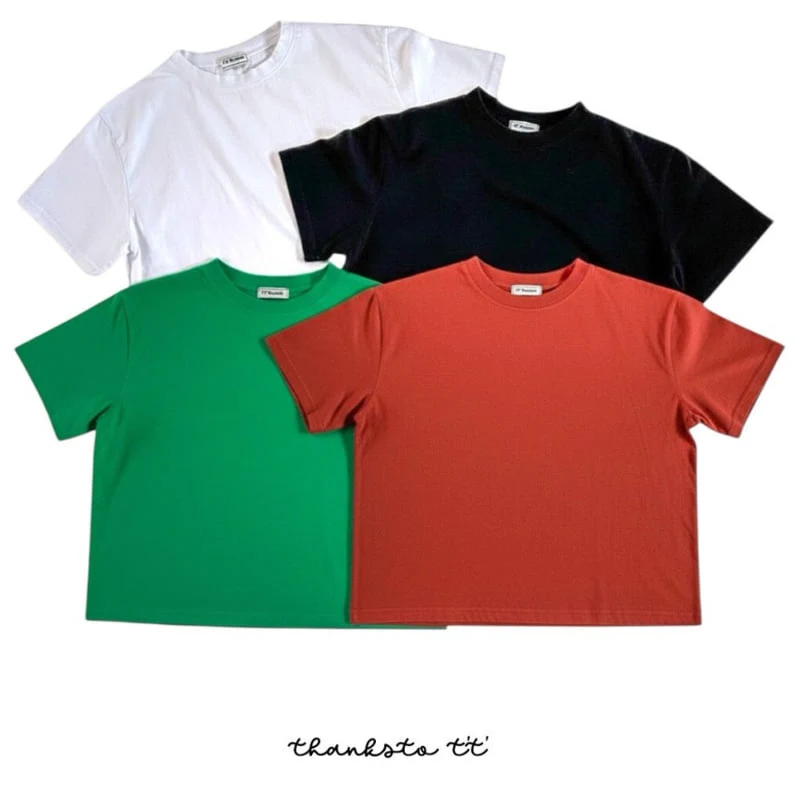 Thanksto TT - Korean Children Fashion - #kidsstore - Oversized Short Sleeve Tee