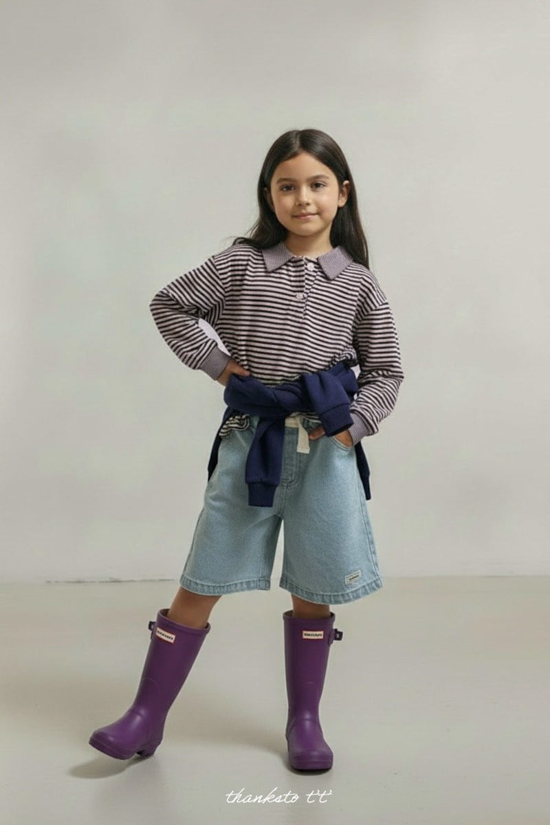 Thanksto TT - Korean Children Fashion - #kidzfashiontrend - Sand Collar Tee - 11
