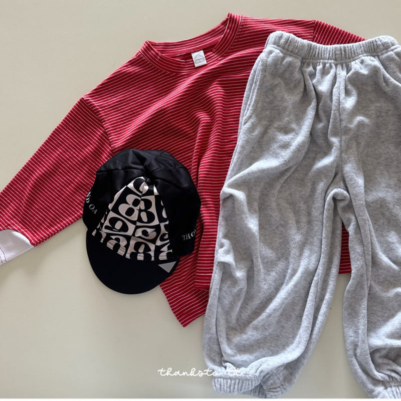 Thanksto TT - Korean Children Fashion - #littlefashionista - Crew Ribbed Tee - 3
