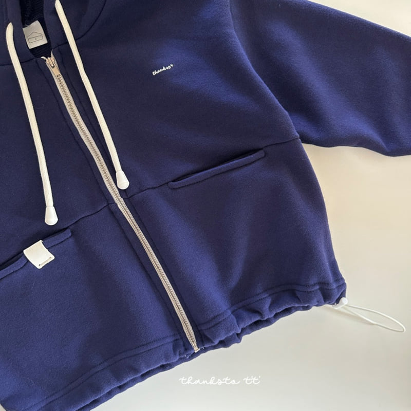 Thanksto TT - Korean Children Fashion - #littlefashionista - Blossom Hood Zip-Up - 2