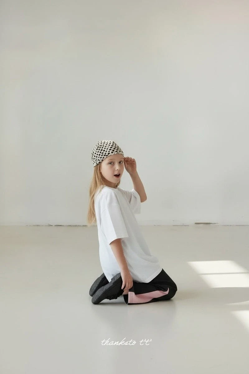 Thanksto TT - Korean Children Fashion - #magicofchildhood - Oversized Short Sleeve Tee - 5