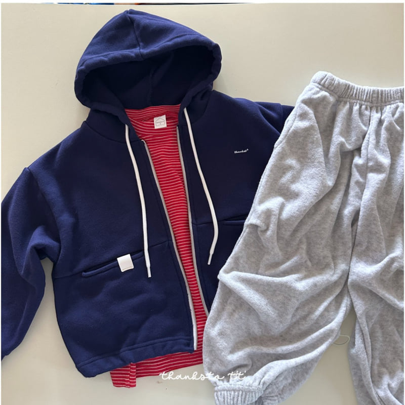 Thanksto TT - Korean Children Fashion - #magicofchildhood - Blossom Hood Zip-Up - 4
