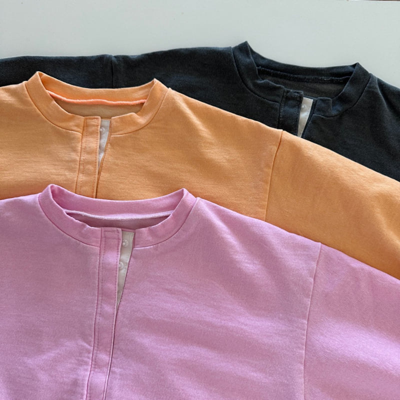 Thanksto TT - Korean Children Fashion - #minifashionista - Snap Button Sweatshirt - 3