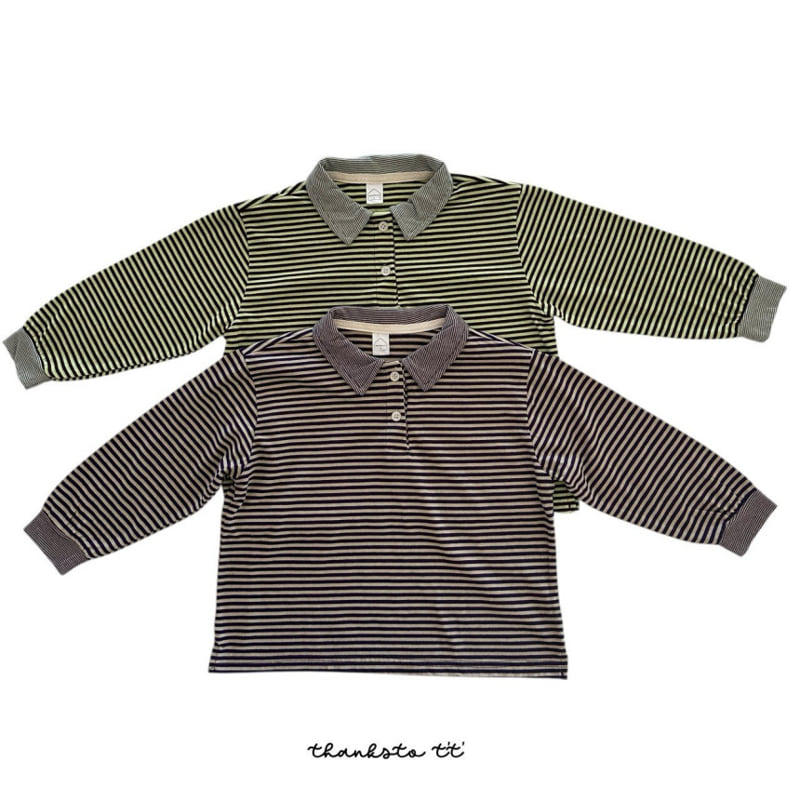 Thanksto TT - Korean Children Fashion - #minifashionista - Sand Collar Tee
