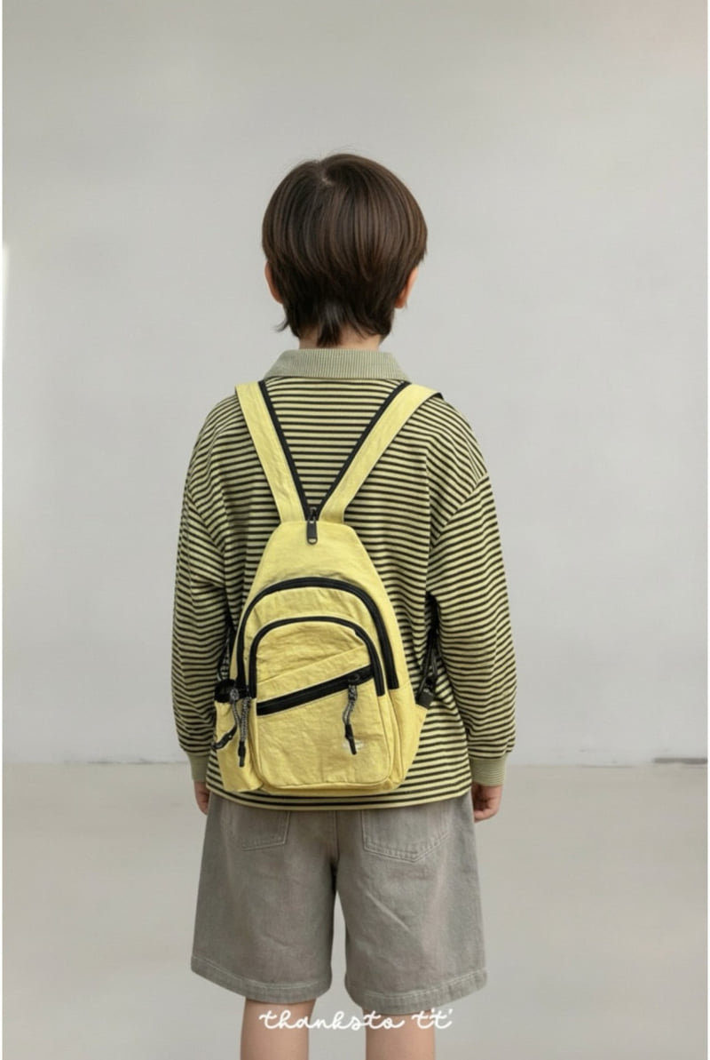 Thanksto TT - Korean Children Fashion - #toddlerclothing - Crop Backpack - 6