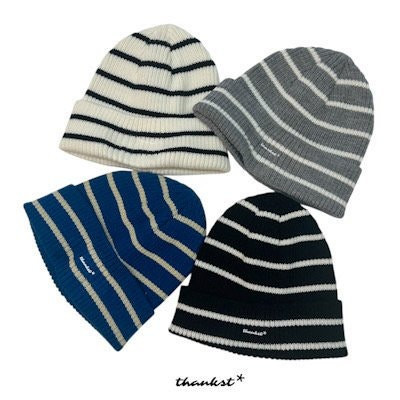 Thanksto TT - Korean Children Fashion - #toddlerclothing - Stripe Beanie